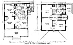 Figs. 10 and 11.&mdash;House for 'Mrs. L.,' anywhere in
temperate America, to cost only $3000 if possible.
(Josselyn & Taylor Co., Cedar Rapids, Iowa).