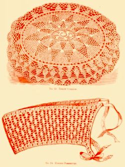 No. 25. TOILET CUSHION,
No. 26. BONNET PRESERVER  