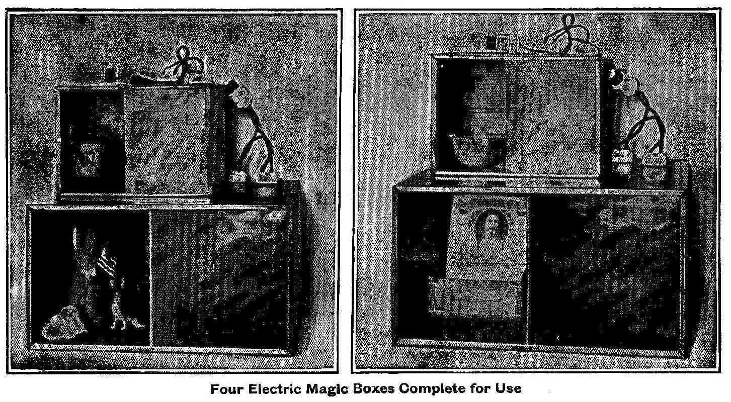 Four Electric Magic Boxes Complete for Use 