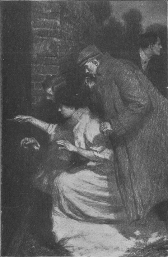 Illustration: THE GIRL FUMBLED DESPERATELY WITH THE CLUMSY
KEY