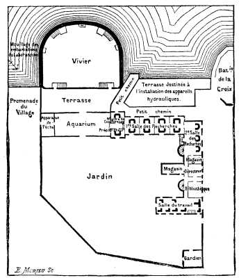  FIG. 1.&mdash;PLAN OF THE ROSCOFF LABORATORY.