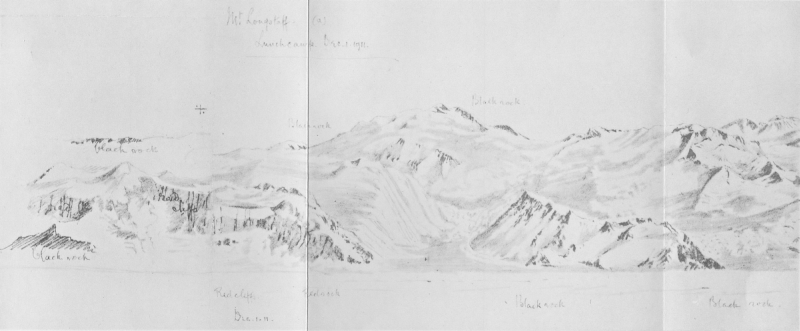 Plate X.&mdash;Mount Longstaff&mdash;E. A. Wilson, del. Emery Walker Limited, Collotypers.
