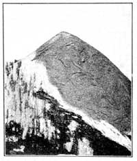 FIG. 6.&mdash;Splitting and crumbling of rock caused by alternating heat and cold.