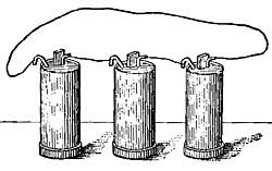 FIG. 200.&mdash;A battery of three cells.