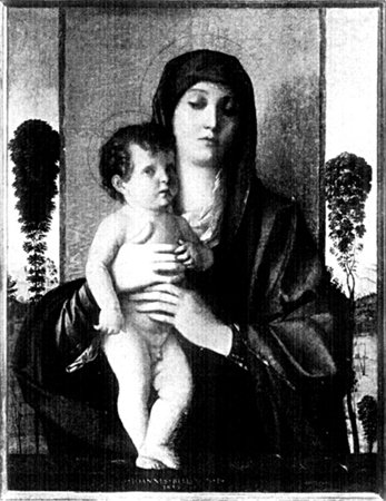 MADONNA AND CHILD FROM THE PAINTING BY GIOVANNI BELLINI
In the Accademia