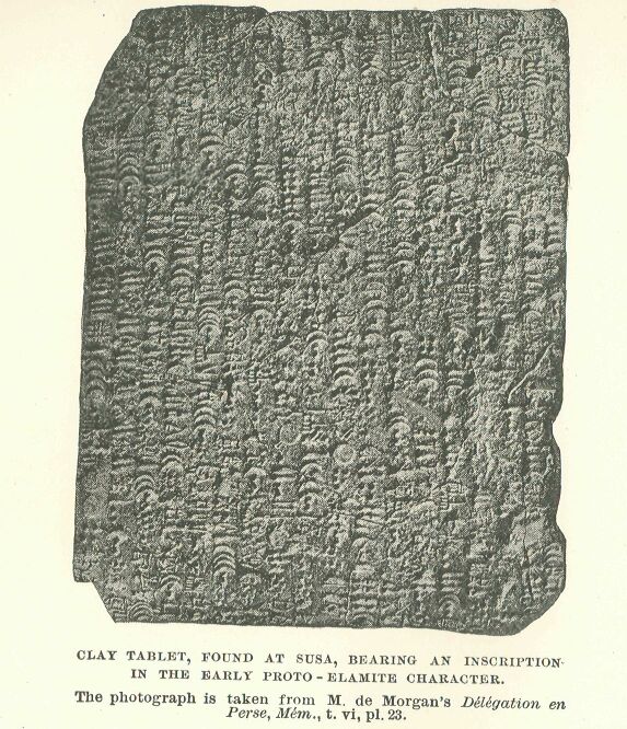 230.jpg Clay Tablet, Found at Susa, Bearing An
Inscription in the Early Proto-elamite Character. 
