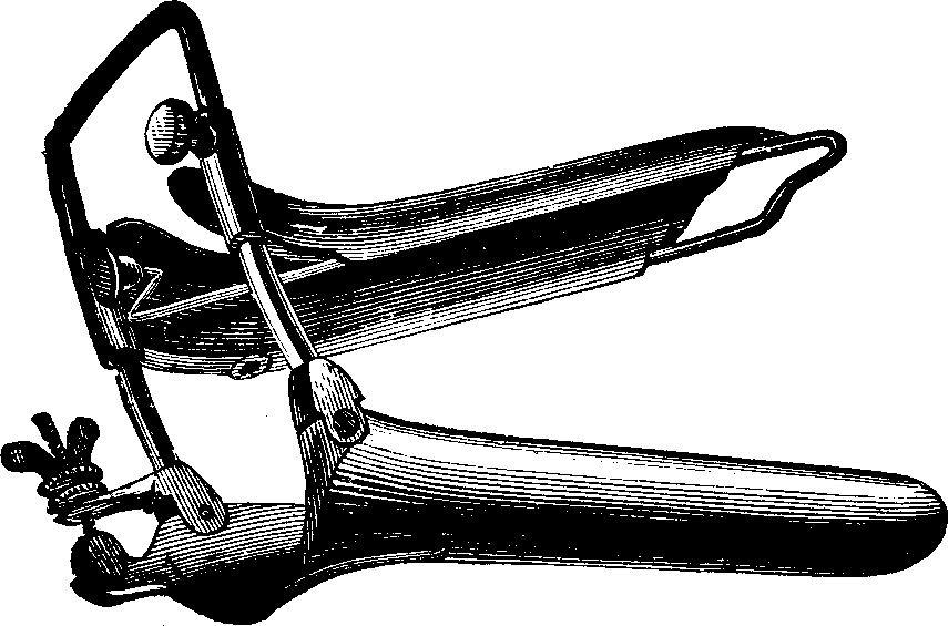 Illustration:
Fig. 16. An Expanding Uterine Speculum.