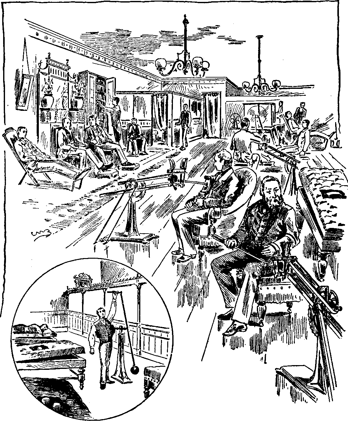 Illustration: A
glimpse of some of the rooms for the application of Electricity,