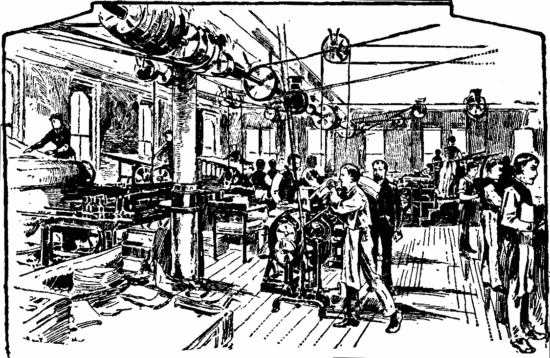 Illustration: A
Corner in Printing Department.