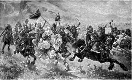 THE INVASION OF THE ROMAN
EMPIRE BY THE HUNS

"We see the barbarian peoples of the North sweeping down upon the
empire, breaking it up, and establishing within its boundaries the
various kingdoms that are to this day represented by the kingdoms
of Western Europe."&mdash;Page 127.