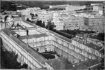 THE VATICAN

A bird's-eye view from the dome of St. Peter's.
COPYRIGHT BY UNDERWOOD & UNDERWOOD, N.Y.