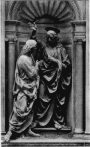 &lowast; Bronzegruppe von Verrocchio an Or San Michele in Florenz.