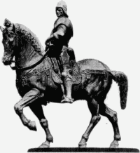 &lowast; Reitermonument des Colleoni von Verrocchio in Venedig.
