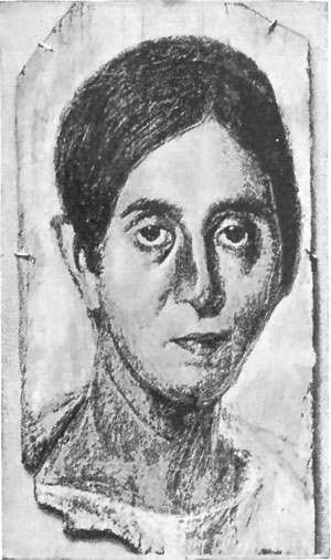 FIG. 16.&mdash;PORTRAIT-HEAD.


(FROM FAYOUM, GRAF COL.)