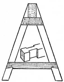 Fig. 58.&mdash;Workshop
    Trestle Joint.