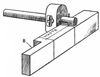 Fig. 65.&mdash;Using the Marking Gauge.