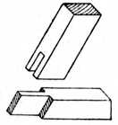 Fig. 79.&mdash;Oblique Angle
    Bridle Joint.