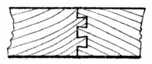 Fig. 101.&mdash;Double-dovetailed,
    Tongued and
    Grooved.