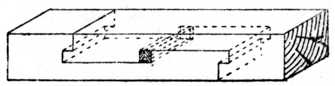 Fig. 214.&mdash;Tenoned Scarf Joint.