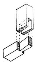 Fig. 267.&mdash;A Single
    Through Dovetail.