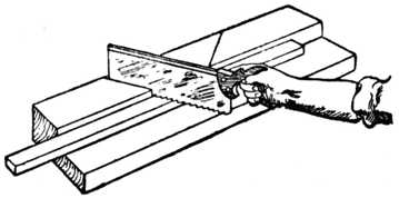 Fig. 324.&mdash;Sawing Block for Mitreing.