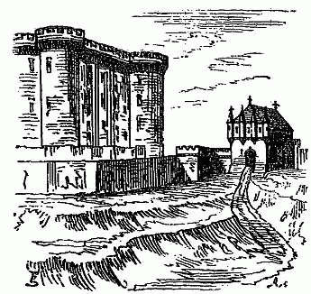 La Bastille et la porte Saint-Antoine vues du
Faubourg vers 1380