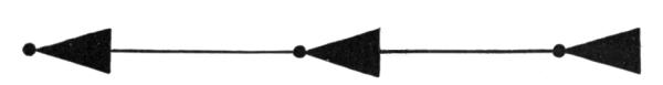 Fig. 288&mdash;Single line with triangles