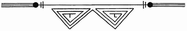 Fig. 334&mdash;W-shape figure; single line with feathers