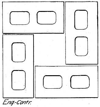 Fig. 246.&mdash;Concrete Block Pilaster for a Factory
Building.