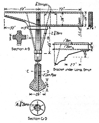 Fig. 60.&mdash;Concrete Pile for Pier at Atlantic City, N. J.
