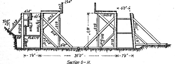 Fig. 74.&mdash;Forms for Guard Lock, Illinois & Mississippi
Canal.