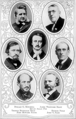 Donald G. Mitchell
James Whitcomb Riley
Edgar Allan Poe
Thomas Buchanan Read
Eugene Field
John Howard Payne
John G. Saxe Portraits
