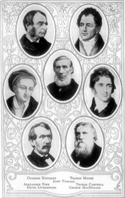 Charles Kingsley
Thomas Moore
John Tyndall
Alexander Pope
Thomas Campbell
David Livingstone
George MacDonald Portraits