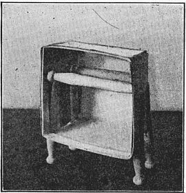 Fig. 8&mdash;Slide clothespins on the basket for legs.