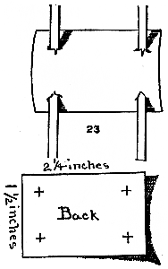 Fig. 23&mdash;Push the straw through the back of the chair.