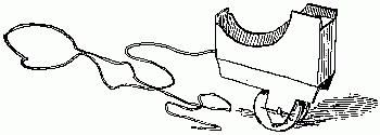 Fig. 74&mdash;The wagon of cardboard with spool for wheels.