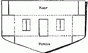 Fig. 98&mdash;Draw the bungalow on the envelope in this way.