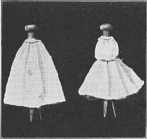 Fig. 112&mdash;Begin to dress the doll in this way.