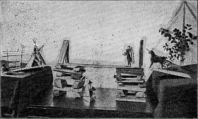 Fig. 125&mdash;The little bridge built of kindling wood.