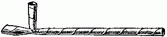 Fig. 182&mdash;Paper roll bent and pinned into a calumet.