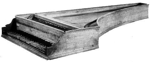 Figure 7.&mdash;Ridolfi harpsichord removed from case.