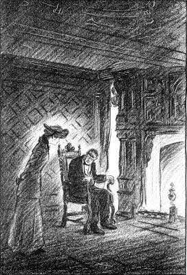"THERE STOOD CLOSE TO HIM, SO CLOSE THAT HE COULD ALMOST
HAVE TOUCHED HER, FLOSSY, HIS WIFE"