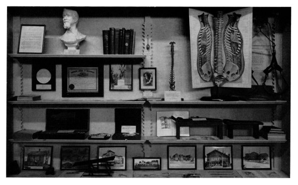 Figure 14.&mdash;Early exhibit on osteopathy.