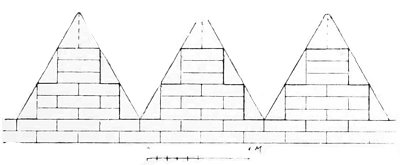 Fig. 104.&mdash;Battlements from an Assyrian palace.