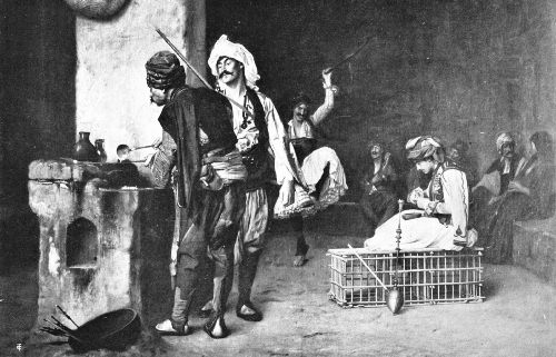 COFFEE HOUSE AT CAIRO&mdash;PAINTING BY G&Eacute;R&Ocirc;ME IN THE METROPOLITAN MUSEUM, NEW YORK