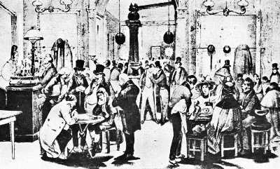 Interior of a Typical Parisian Caf&eacute; of the Early Nineteenth Century