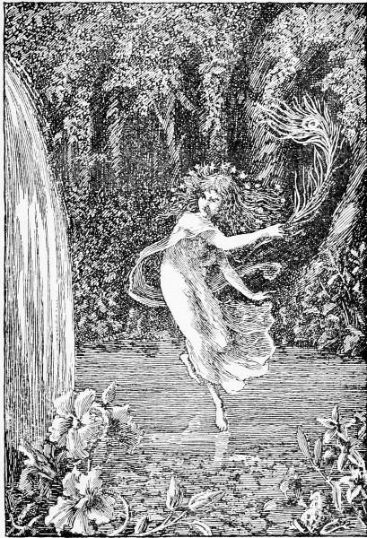 Wherever the feather passed it changed the surface of
the water.&mdash;Page 302.