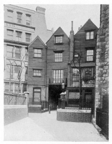 Old Wooden Houses at Cripplegate
(recently demolished).