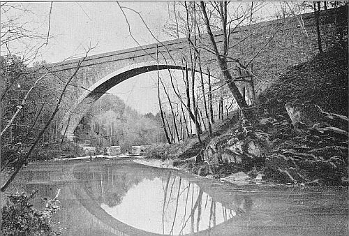THE CABIN-JOHN BRIDGE&mdash;Length of Span, 220 feet; height, 57 feet.