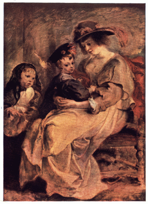 PLATE XXIV.&mdash;RUBENS

PORTRAIT OF H�L�NE FOURMENT, THE ARTIST'S SECOND WIFE, AND TWO CHILDREN

Louvre, Paris
